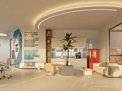  Office interior scene 28 3D model