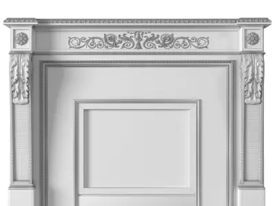 Modern fireplace in classic style Art Deco 3D model