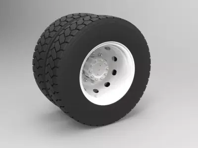 Rear wheel from truck 3D model
