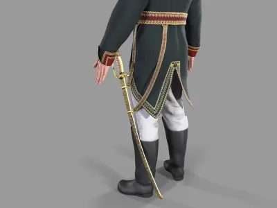 SOLDIER FRENCH Low-poly 3D model