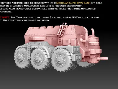 Heavy Truck Tires 3D print model