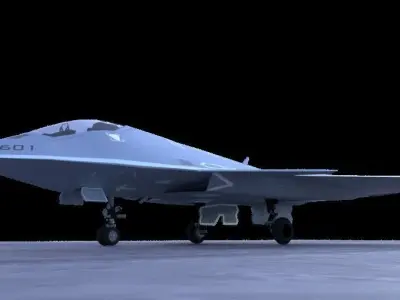 fa-xx fifth generation fighter jet Low-poly 3D model