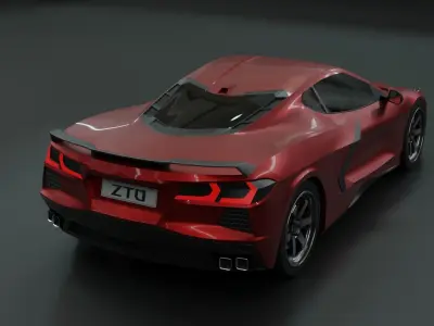 2020 Corvette C8 Free 3D model