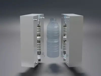 Plastic bottle mould 3D model