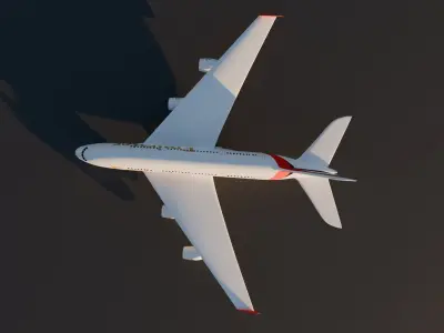 Airbus a380 - Emirate Airline 3D model