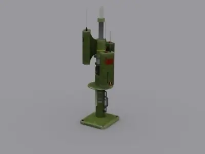 Sci fi sensor model Low-poly 3D model