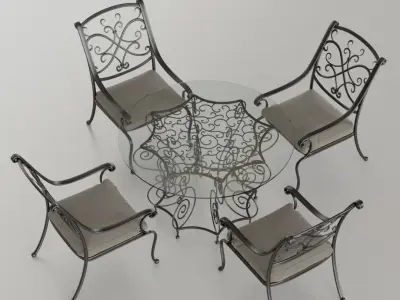 Outdoor Seating Set 3D model