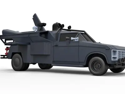 Buckaroo Bonzai Jet Truck Scale 1 to 24 3D print model