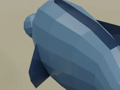 Lowpoly Rigged Fish Free low-poly 3D model