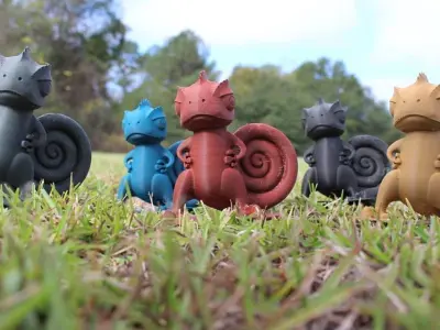 Charlie - Algix Chameleon Mascot Free 3D print model
