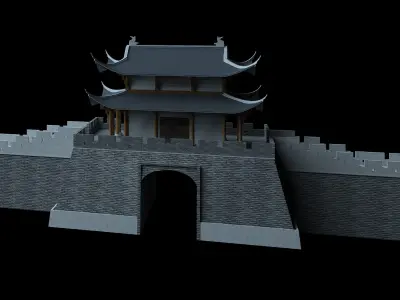 Ancient Chinese Architecture 01 3D model