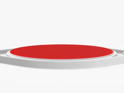 Road Stud Round Reflectors Red 3D model