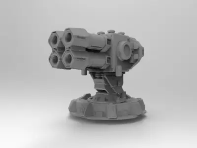 scifi weapon 2 3D print model
