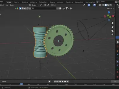 Throated Worm 3d FULLY RIGED with Rigid Body Low-poly 3D model