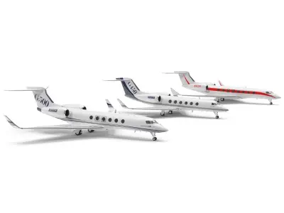 Gulfstream Business Jets Collection 3D model