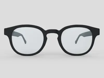Glasses 6 reading Low-poly 3D model