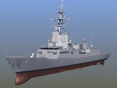 Hobart Class Destroyer D41 3D model