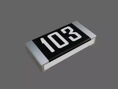 Resistor SMD - Electronic parts Low-poly 3D model