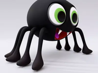  Spider cartoon 3d model  3D model