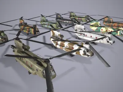 Helicopters Chinook CH-47 Collection 