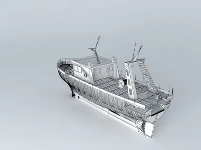 Trawler manufacturing Free 3D model