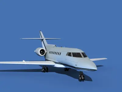 Hawker Siddley 1000 V04 3D model