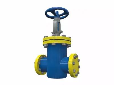 Industrial pipeline valve 4 3D model
