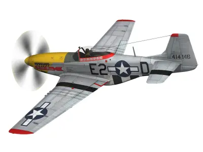 North American P-51D - Detroit Miss 3D model