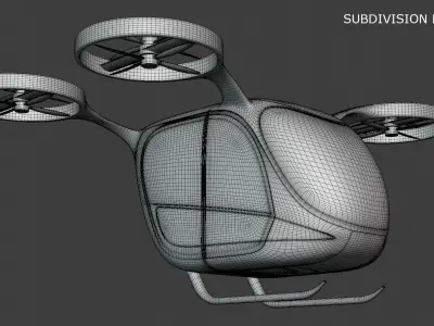 Passenger drone concept 6 3D model