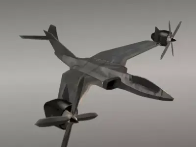 Avio copter aircraft concept Low-poly 3D model