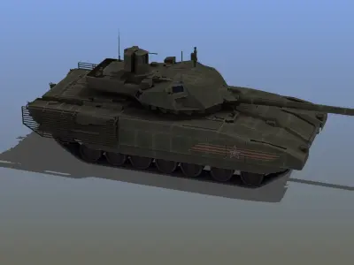 T-14 Tank Russian Army Low-poly 3D model