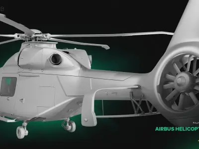 AirBus Helicopter H160 - Detailed Exterior and Interior 3D model