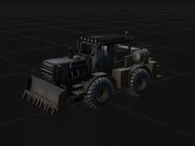Post-Apocalyptic Heavy Bulldozer - 4K PBR Industrial Tractor 3D model