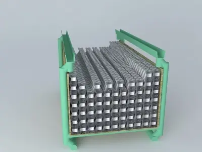 green bin with mehesbalken Free 3D model