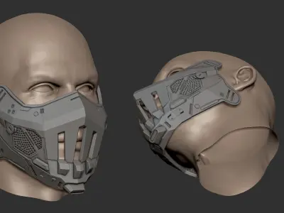 Quiccs TEQ63 Tactical Halfmask 3D print model