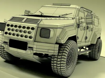 gurkha armoured vehicle 3D model