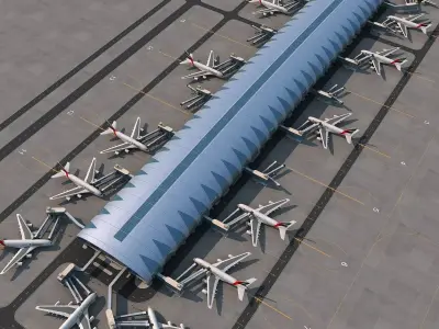 Dubai airport 3D model