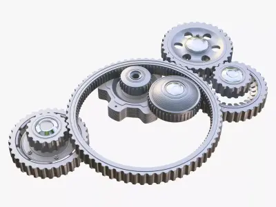Gear Mechanism M2 3D model