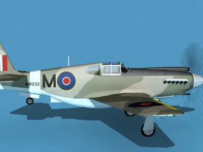 North American A-36A Apache V12 RAF 3D model