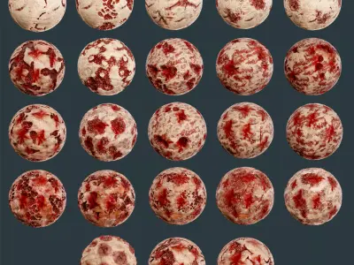 23 Cut Skin Bullet Hole Seamless PBR Textures Texture