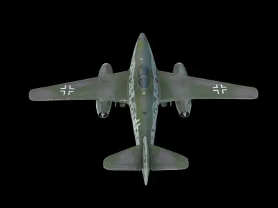 me262 fighter Low-poly 3D model