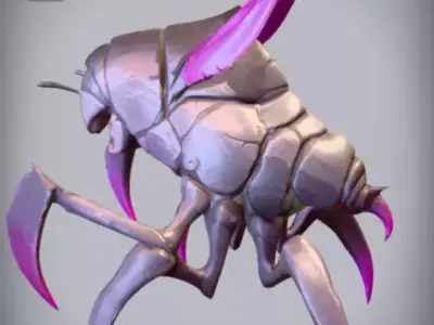 Spider Enemy 1 Horror Alien Stylized Creature Low-poly 3D model