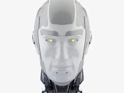 Cyborg head II 3d model 3D model