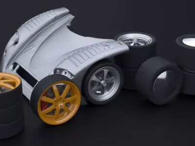 RACKING WHEEL SET 2019 3D model