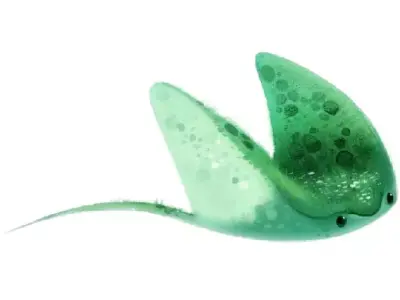 Cute Sea Sprite Ray Stylized Fantasy Creature cartoony style 3D model
