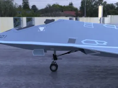 fa-xx fifth generation fighter jet Low-poly 3D model