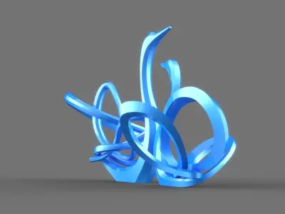 swan sculpture 3D model
