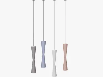 Set Pendant Lights 3D Model 3D model