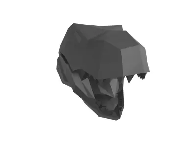 Tyrannosaurus Rex Head v1 001 Low-poly 3D model