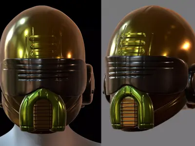 Helmet plastic mask protection 3D model Low-poly 3D model purchase